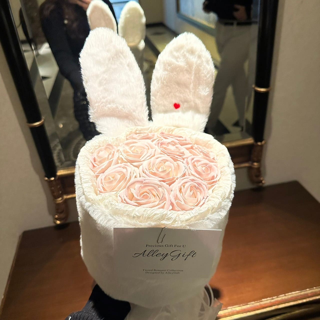 うさぎブーケ ワンホンブーケ 花束 推し誕生日花束 推し生誕祭花束 白