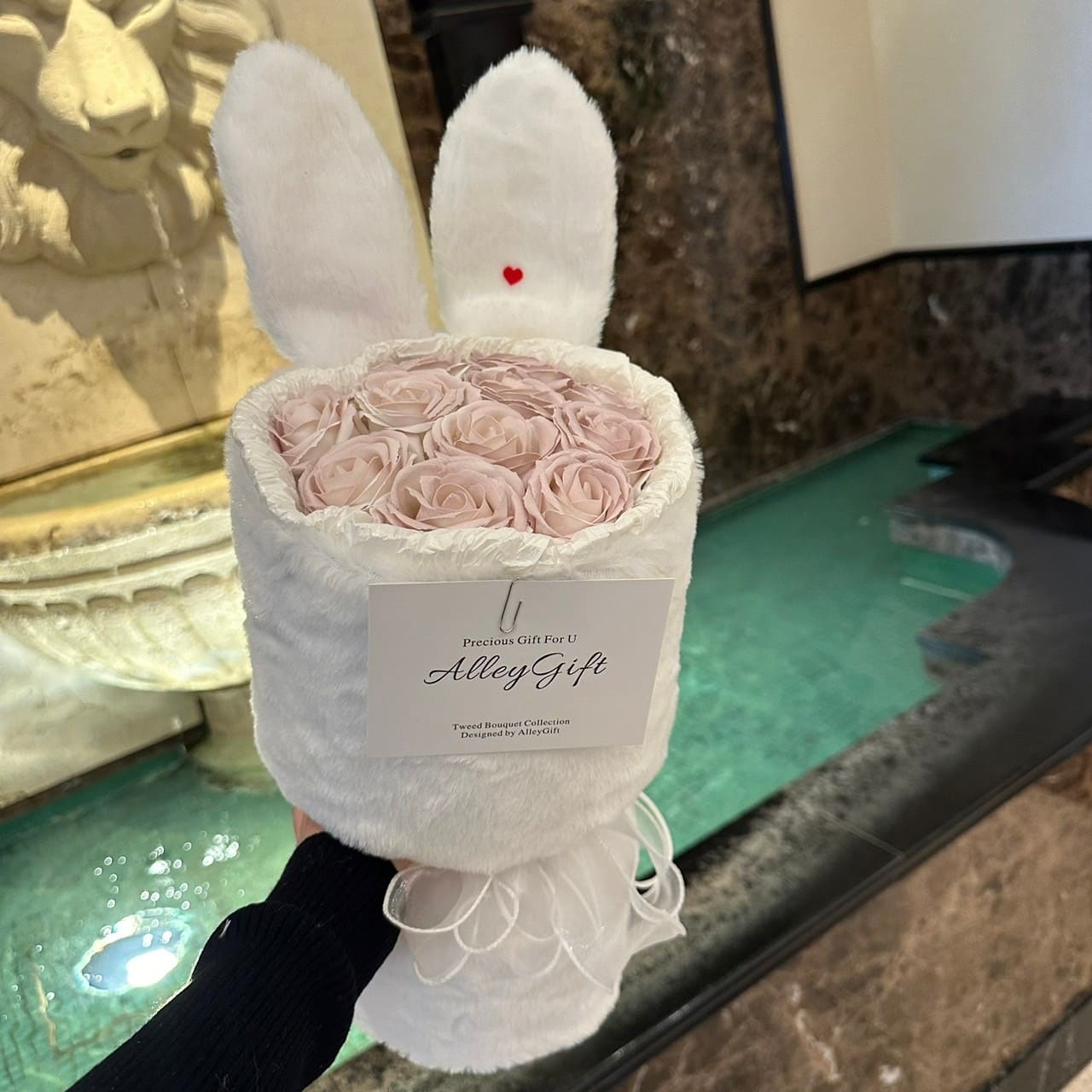 うさぎブーケ ワンホンブーケ 花束 推し誕生日花束 推し生誕祭花束 白