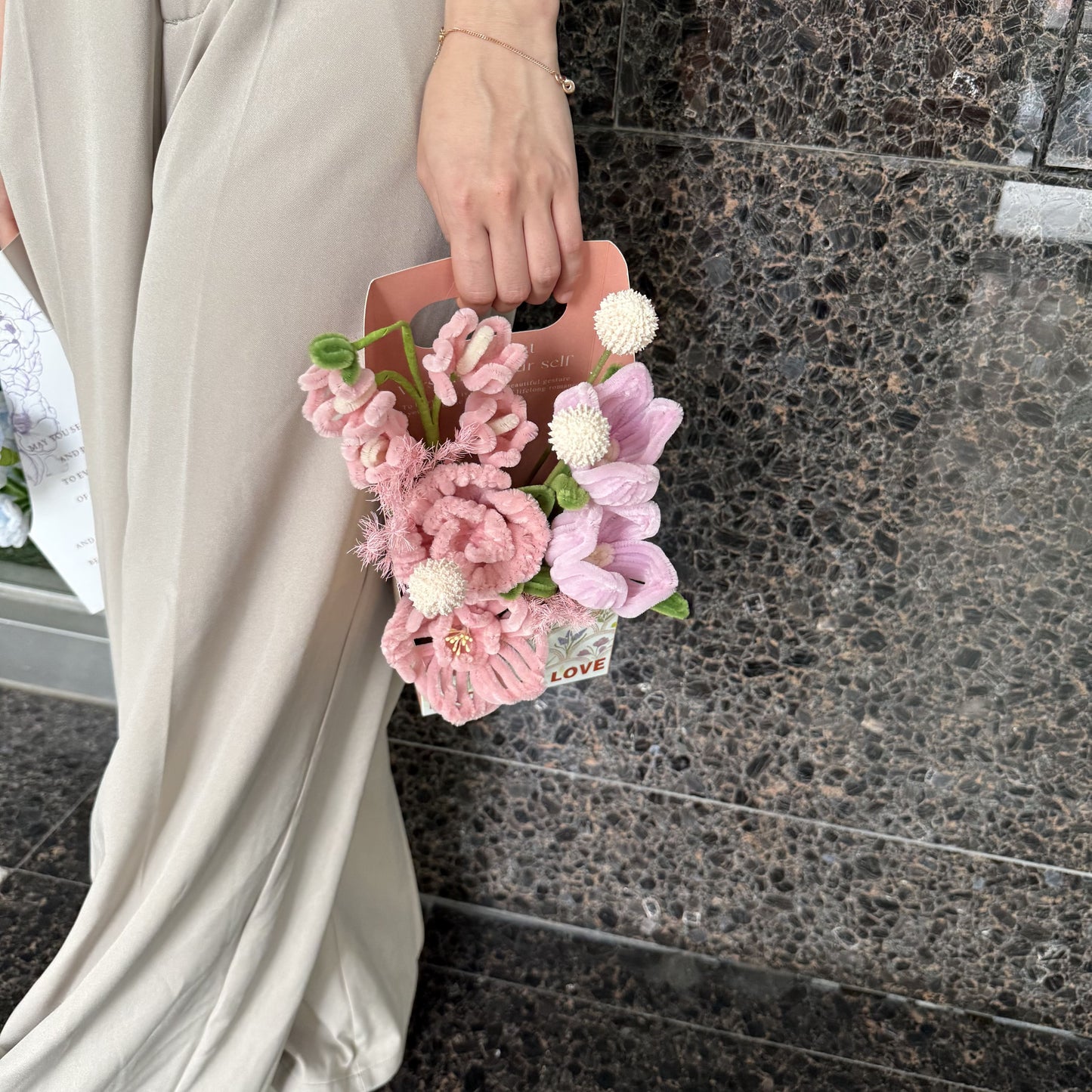 モールフラワー花束 名古屋通販AlleyGift ピンク