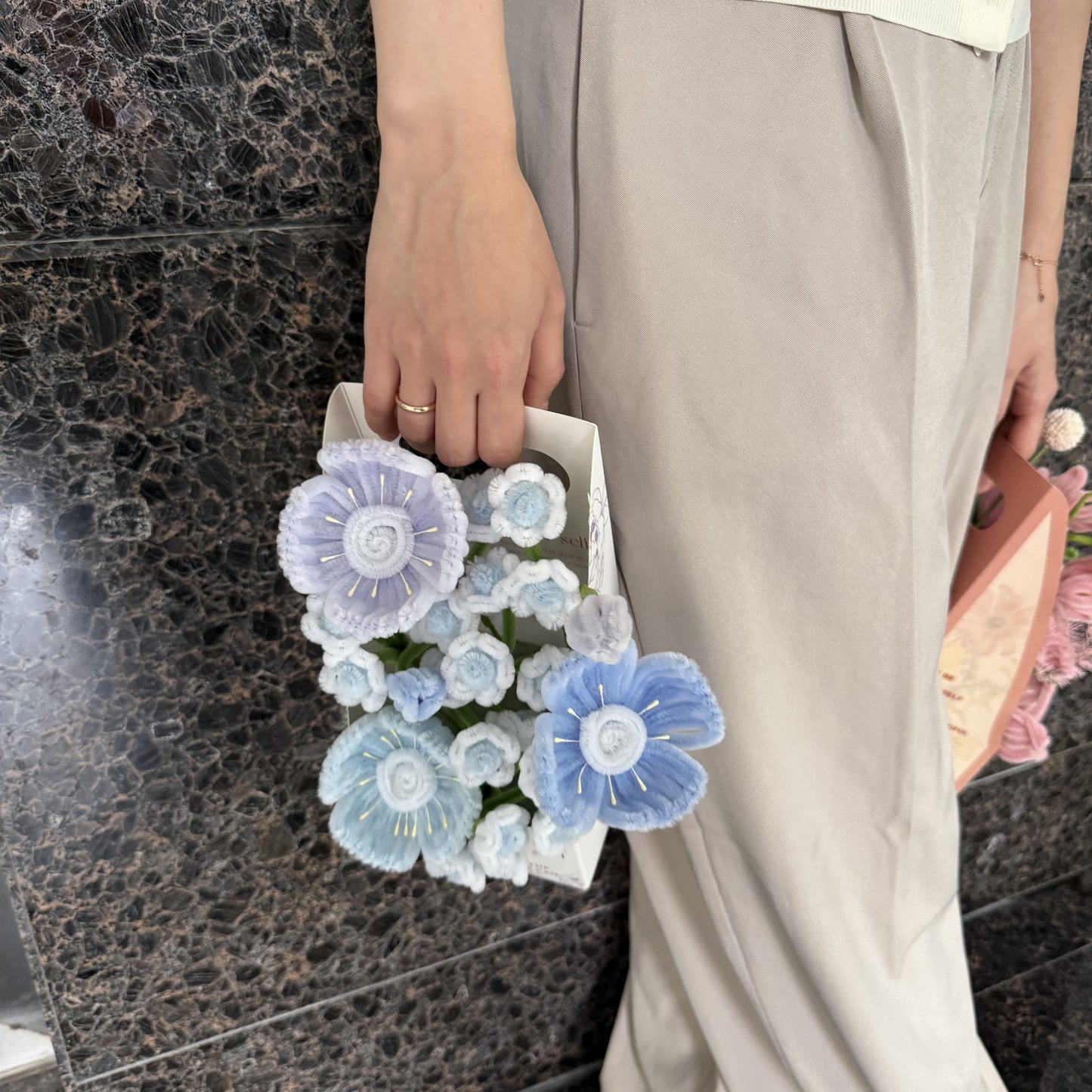 モールフラワー花束 名古屋通販AlleyGift 青色
