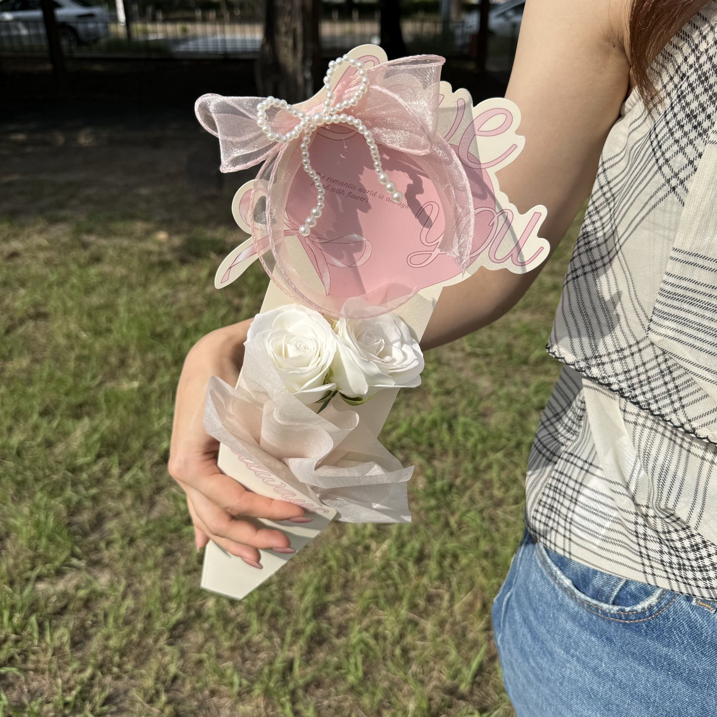 3000円の安いワンホンフラワー 白 | ワンホンブーケ専門店AlleyGift