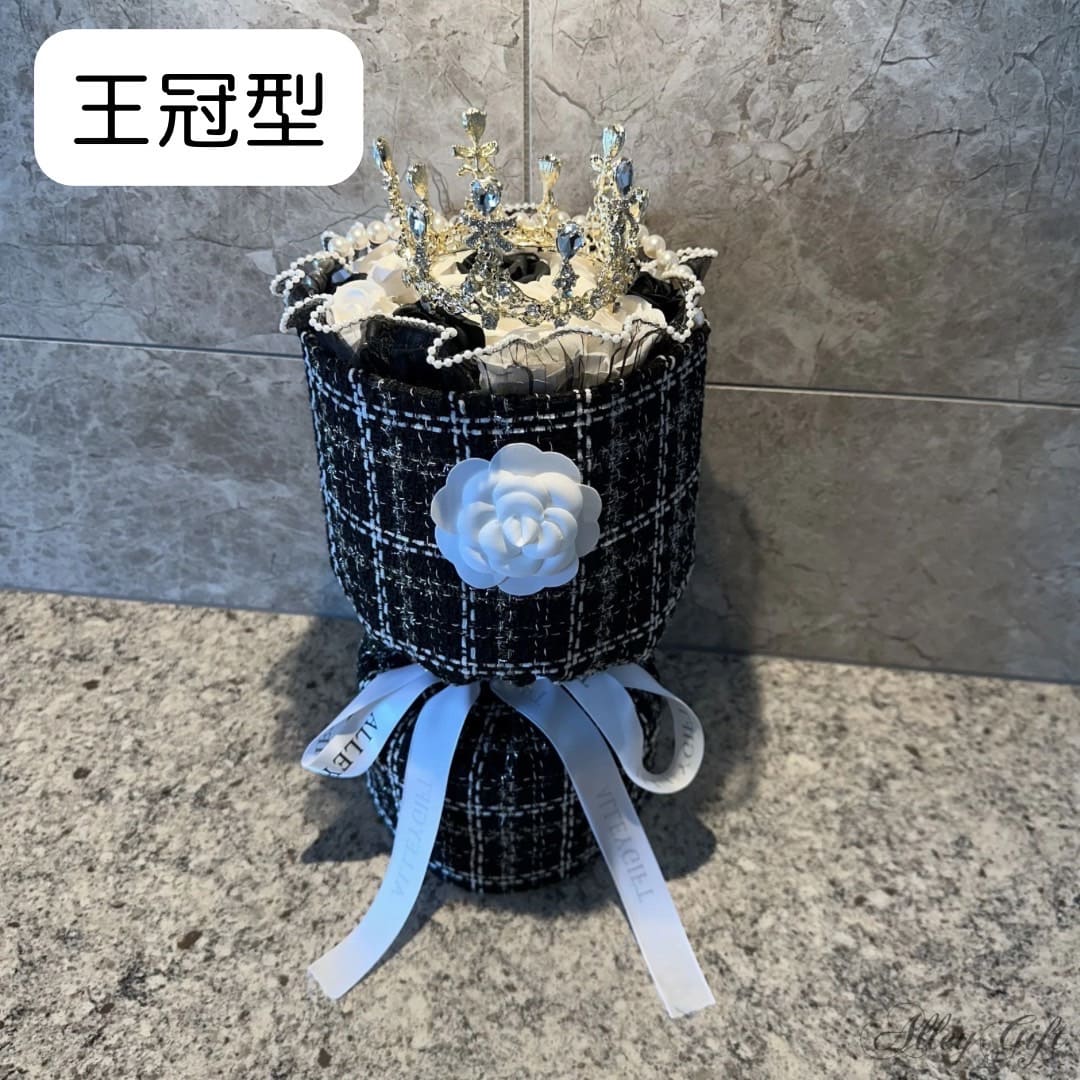 グリッタローズ花束やワンホンブーケを飾るAlleyGiftの王冠