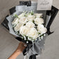 AlleyGiftの安いプロポーズ花束　11本　ソープフラワー　白色