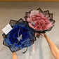 安い値段で手に入るAlleyGiftのグリッターローズ花束　青とくすみピンクの２種類