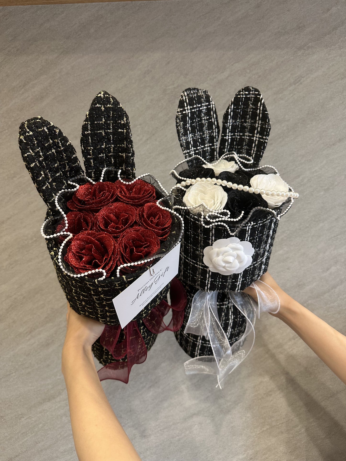ツイードうさぎブーケ｜Tweed Bunny Bouquet