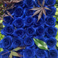 安い推し誕生日花束に選ばれている | ワンホンブーケのソープフラワーをラメ付きに変更　深い青