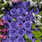 安い推し誕生日花束に選ばれている | ワンホンブーケのソープフラワーをラメ付きに変更　薄い紫