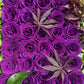 安い推し誕生日花束に選ばれている | ワンホンブーケのソープフラワーをラメ付きに変更　紫
